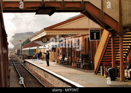 Gloucestershire and Warwickshire Steam Railway collection. Station. Stock Photo