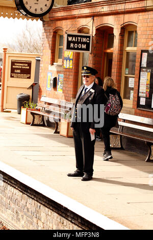 Gloucestershire and Warwickshire Steam Railway collection.Station Master. Stock Photo