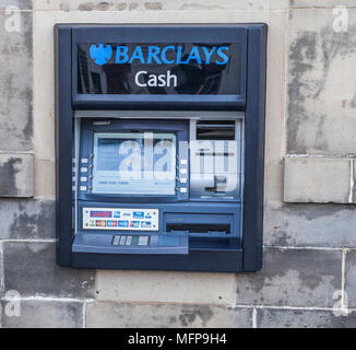 Cash dispenser in the wall at Barclays Bank in Middleton in Teesdale,England,UK Stock Photo