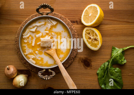 iskembe Tripe Soup is a common dish in Balkan, Bulgarian, Greek, Turkish, and Eastern European cuisine / cobra / chorba Stock Photo