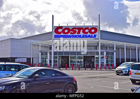 Costco Wholesale Supermarket, Capital Retail Park, Leckwith, Cardiff,South Wales, UK Stock Photo