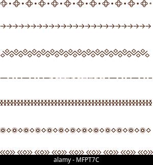 Set vector Dividers isolated on white background. Stock Vector