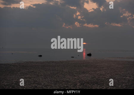 Subtle sunset over Irish Sea. Great Orme. Conwy. Wales Stock Photo