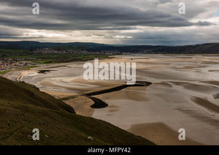 View from west shore of The Great Orme at low tide. Conwy. Wales Stock Photo