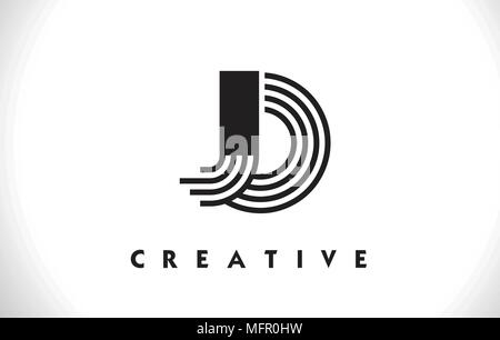 JO Black Lines Letter Logo. Creative Line Letters Design Vector ...