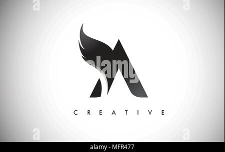 Letter W wings logo design concept template. fully editable vector ...