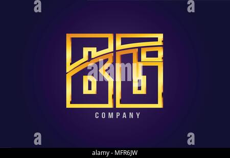 combination letter bg b g gold golden alphabet logo icon design with ...