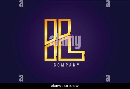 IL I L letter logo combination alphabet vector creative company icon ...