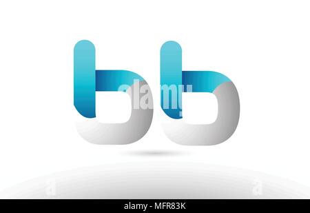 blue grey alphabet letter BB B B logo combination design suitable for a ...