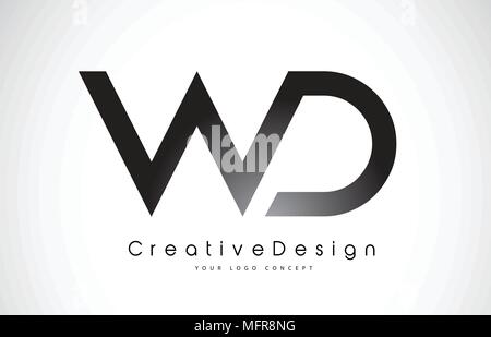 Wd W D Letter Logo Design In Black Colors Creative Modern Letters Vector Icon Logo Illustration Stock Vector Image Art Alamy