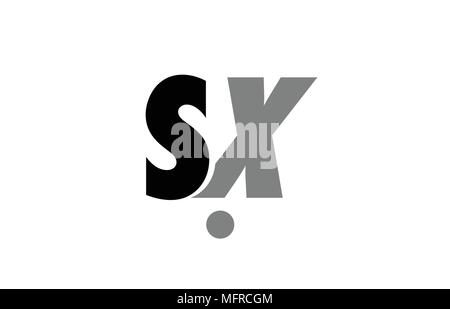 combination letter sx s x in grey blue color alphabet logo icon design ...