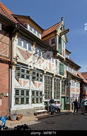 frame house, old town, Lauenburg, Schleswig-Holstein, Germany Stock Photo