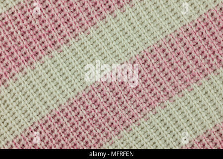 White and pink alternately Diagonal. Yarn Abstract background Stock Photo