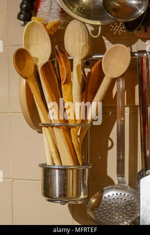 Wooden Kitchen utensils Stock Photo