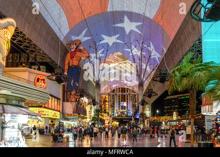 Vegas Vic and the Fremont Street Experience Stock Photo