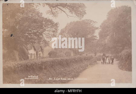 Real Photographic Postcard of a Lane in East End, Near Lymington, The New Forest Stock Photo