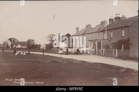 Real Photographic Postcard of Pilley Green, Pilley Village, Hampshire Stock Photo