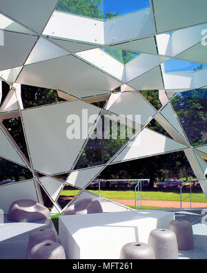 Interior of the Pavilion designed by Toyo Ito in the grounds of the Serpentine Gallery in Hyde Park Stock Photo