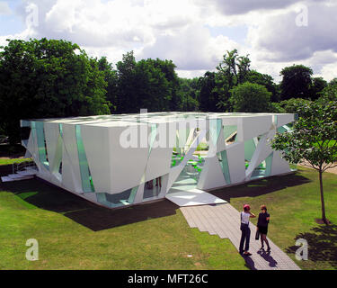 Exterior of the Pavilion designed by Toyo Ito in the grounds of the Serpentine Gallery in Hyde Park Stock Photo