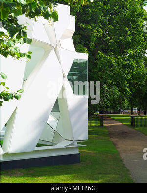 Exterior of the Pavilion designed by Toyo Ito in the grounds of the Serpentine Gallery in Hyde Park Stock Photo