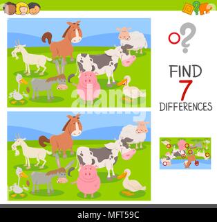 Goat Farm Find The Differences Stock Vector Image & Art - Alamy