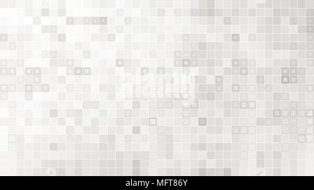 White vector squared mosaic seamless pattern. Stock Vector