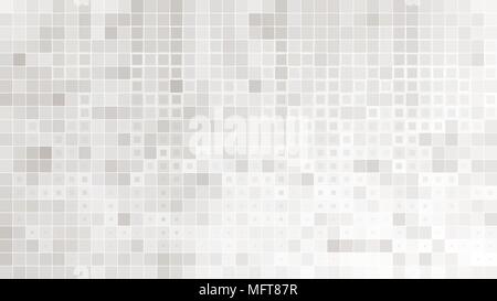 Abstract gray white background with mesh of squares. Mosaic. Stock Vector
