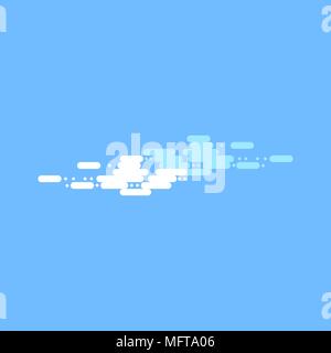 Blue sky with white clouds. Vector stock illustration Stock Vector