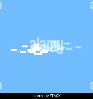 Blue sky with white clouds. Vector stock illustration Stock Vector