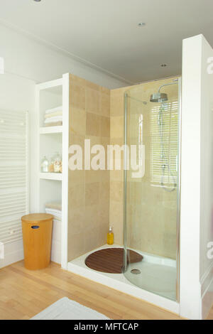 Shower cubicle in modern bathroom Stock Photo