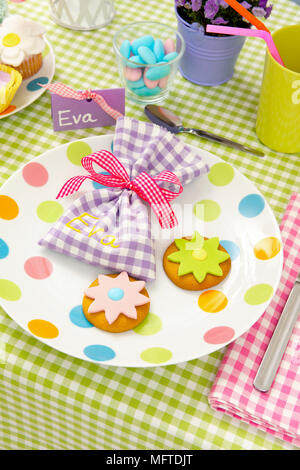 Easter place setting Stock Photo