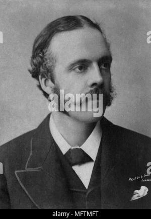Portrait of the Lord James Arthur Balfour ( 1848 - 1930 ) deputy , english prime minister  -  photography by  Russel Stock Photo