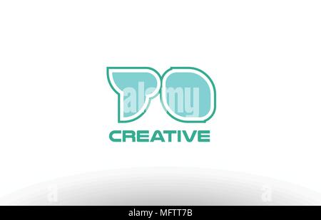 joint joined letter combination green pastel alphabet letter to t o logo icon design company Stock Vector