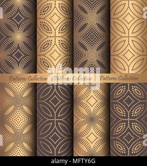 Golden Patterns Forged Vintage Design Stock Vector