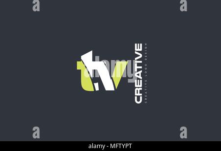 joint joined letter combination tv t v alphabet green blue blackground ...
