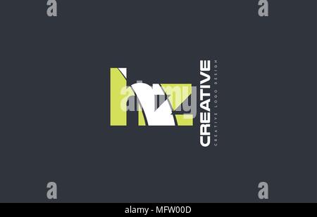 joint joined letter combination hz h z alphabet green blue blackground ...