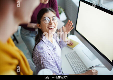 Group of young business people and designers.They working on new project Stock Photo