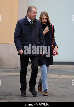 Lavinia Borromeo goes shopping in Milan, Italy.  Featuring: Lavinia Borromeo Where: Milan, Italy When: 26 Mar 2018 Credit: IPA/WENN.com  **Only available for publication in UK, USA, Germany, Austria, Switzerland** Stock Photo