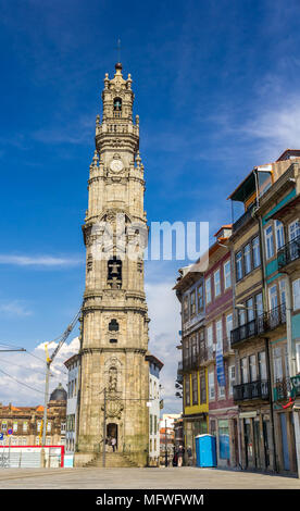 Clerigos tower in Porto - Portugal Stock Photo