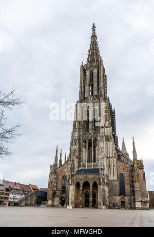 View of Ulm Minster - Germany, Baden-Wurttemberg Stock Photo