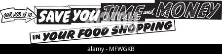 Our Job Is To Save You Time - Retro Clipart Banner Stock Vector