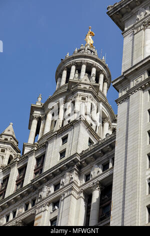 Manhattan in New York City,  David N. Dinkins Municipal Building, originally  Municipal Building and then the Manhattan Municipal Building,1 Centre St Stock Photo