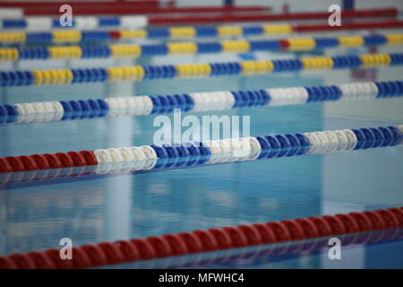 Swimming Lane Marker  in Swimming Pool  close to Stock Photo