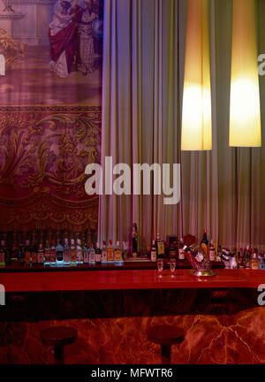 Bar counter with ambient lighting Stock Photo