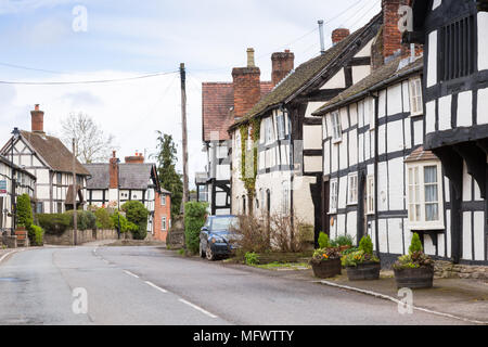Traditional black and white house or building, Pembridge, Herefordshire UK Stock Photo
