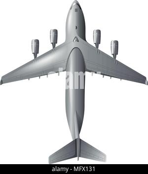 Army Airplane on White Background illustration Stock Vector