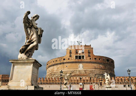 Castel Sant'Angelo, Mausoleum of Hadrian. Rome, Italy Stock Photo