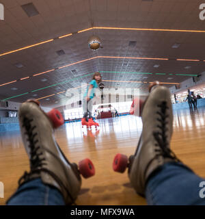 Sportsman's Hall indoor rollerskating rink in Maryland Stock Photo