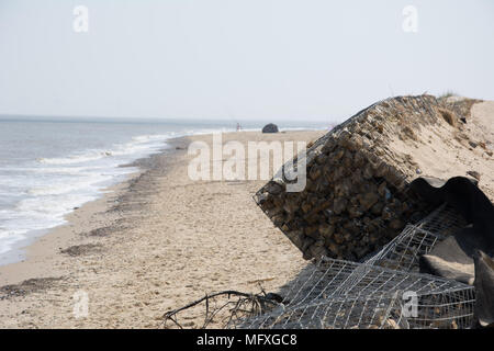 sea defences at Hemsby uk Stock Photo - Alamy