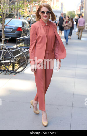 New York, USA. 26th April 2018. American actress Ashley Bell is seen in Soho on Manhattan Island in New York City on Thursday. (PHOTO: WILLIAM VOLCOV/BRAZIL PHOTO PRESS) Credit: Brazil Photo Press/Alamy Live News Stock Photo